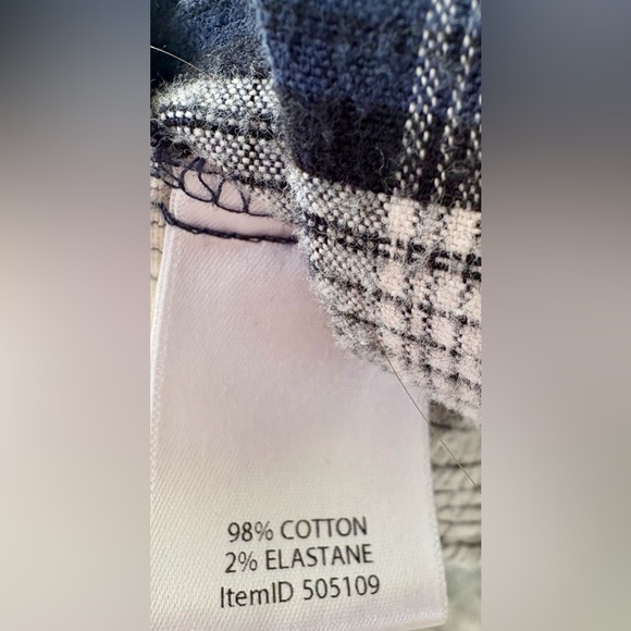 LL Bean signature cozy ladies flannel plaid shirt pullover hoodie - Picture 4 of 5